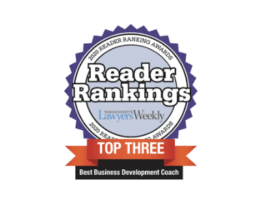 Mass. Lawyers Weekly Reader Rankings - 2020 Top Three Best Business Development Coach