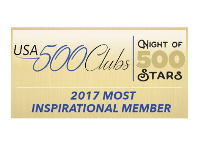 USA 500 Clubs - 2017 Most Inspirational Member Award